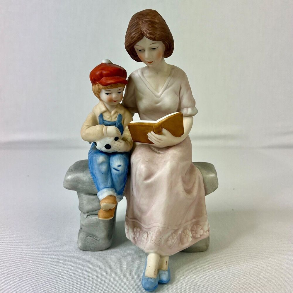 Paul Sebastian 1991 Mother & Son Storytime Figurine Handcrafted Vintage Melco